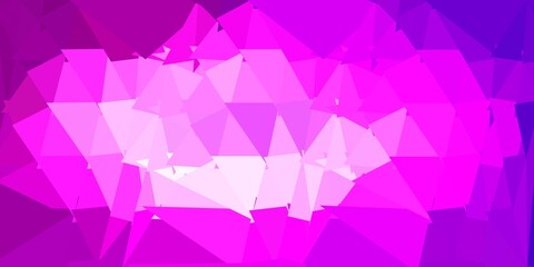 Light purple, pink vector triangle mosaic design.