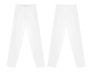 White wide pants. vector illustration