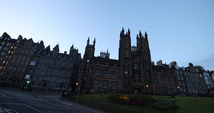 Edinburgh architecture at night, gothic and imposing, lights are beautiful at night, Edinburgh at night is my favorite to shoot at night walk streets of Edinburgh and see the hidden secrets and charms