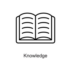 Knowledge vector outline Icon. Pixel Perfect. For Mobile and Web. stock illustration