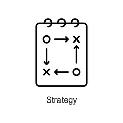 Strategy vector outline Icon. Pixel Perfect. For Mobile and Web. stock illustration