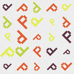 Abstract Geometric Pattern generative computational art illustration