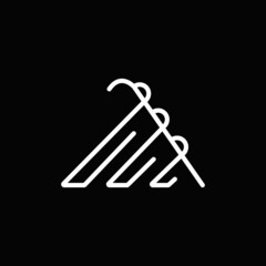 Simple but unique letter A logo