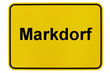 Illustration eines Stadteingangsschildes der Stadt Markdorf