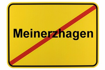 Illustration eines Stadtausgangsschildes der Stadt Meinerzhagen