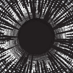 Supermassive Black Hole, Hand Drawn Ink Line Circles