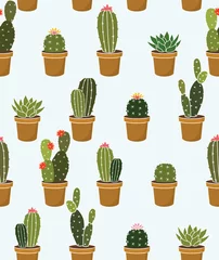 Photo sur Plexiglas Cactus en pot conception de cactus - motif de répétition vectorielle continue, utilisez-le pour les emballages, le tissu, l& 39 emballage et d& 39 autres projets d& 39 impression et de conception