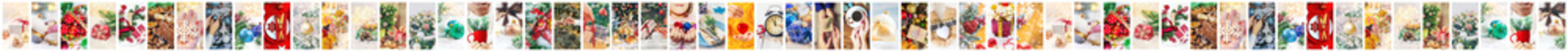 Collage with beautiful Christmas photos. Selective focus.