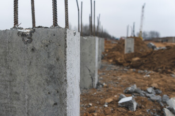 photo of construction piles from a new angle