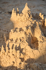 Fantastic sand figure on a tropical beach