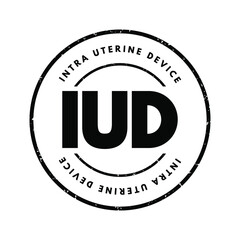 IUD - Intra Uterine Device acronym, medical concept background