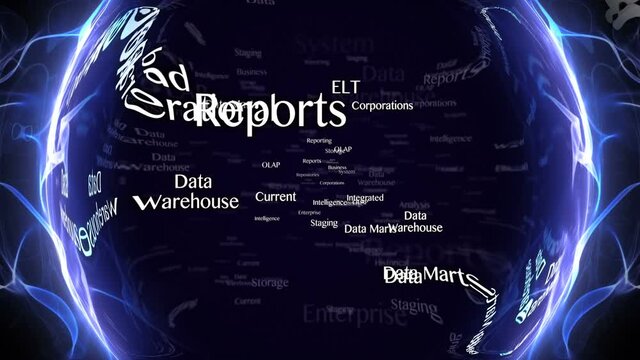 DATA WAREHOUSE Keywords Animation, Background, Loop, 4k
