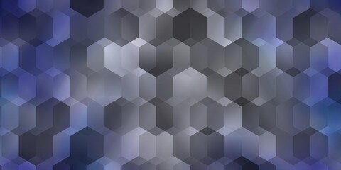 Dark BLUE vector template in hexagonal style.