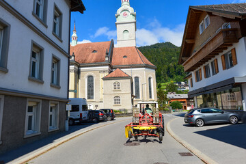 Ortszentrum Bezau im Vorarlberg-Österreich 