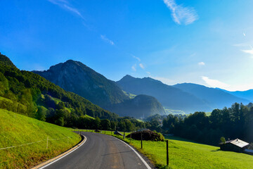 Faschina Straße (L 193) bei Damüls/Vorarlberg