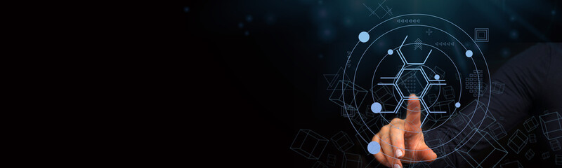 Metaverse abstract technology background