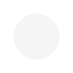 Abstract lines circle. Thin lines halftone circle element. Parallel, straight strips, stripes. Simple, basic geometric black and white circle illustration