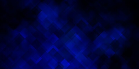 Dark BLUE vector background with rectangles.