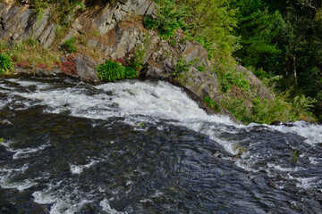 The Maroondah Reservoir spillway is currently overflowing producing a gorgeous waterfall at Maroondah Reservoir 