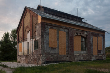 Fototapeta na wymiar Óbuda Gas Works – Abandoned gasworks in Budapest, old gas factory in Hungary