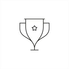 winning trophy icon line style graphic design vector
