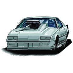 Obraz na płótnie Canvas Racing car isolated on white background. vector illustration.