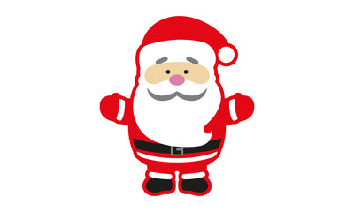cute santa claus with chubby body, little and kawaii character for christmas