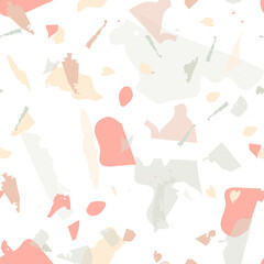 Terrazzo seamless pattern. Orange realistic