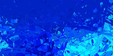 Dark blue, green vector template with triangle shapes.