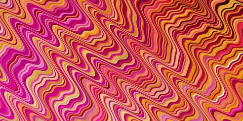 Light Pink, Yellow vector texture with circular arc.