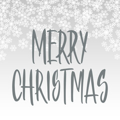 Handwritten Christmas greetings, modern calligraphy lettering