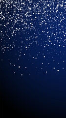 Random white dots Christmas background. Subtle fly