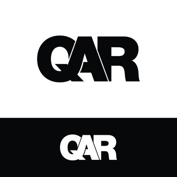 QAR letter monogram logo design vector