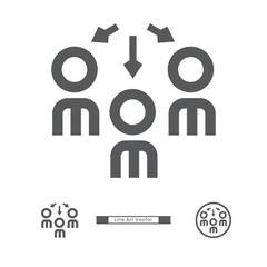 Business team line art vector icons