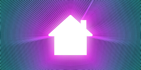 home logo home symbol real estate sign heating concept neon 