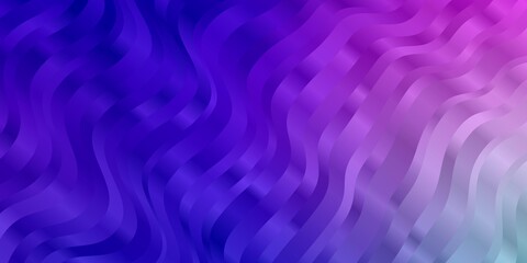 Obraz premium Light Pink, Blue vector background with bent lines.