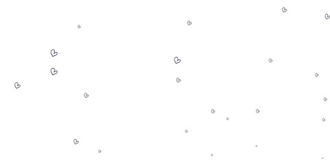 Light Blue, Yellow vector template with doodle hearts.