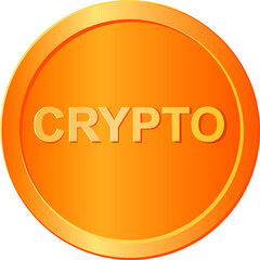 Crypto currency coin vector icon