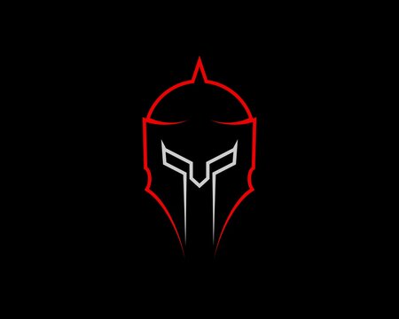 Spartan helmet with outline style