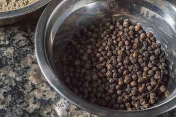 Black pepper, Piper nigrum, It is one of the oldest spices used by man appreciated worldwide and other spices