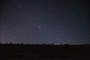 Stars over Lake Powell in the Arizona Desert.