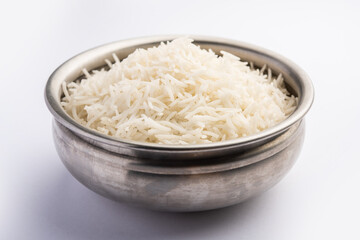 Cooked plain white basmati rice