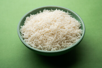 Cooked plain white basmati rice