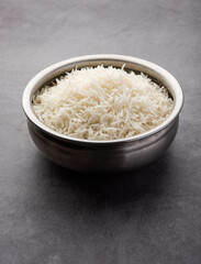 Cooked plain white basmati rice