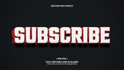 Subscibe 3d text effect