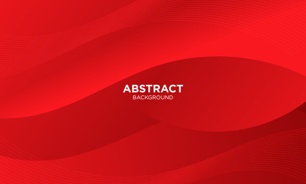 Abstract Red waves geometric background. Modern background design. gradient color. Fluid shapes composition. Fit for presentation design. website, banners, wallpapers, brochure, posters