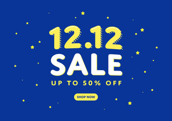 12.12 Shopping day sale poster or banner design.
