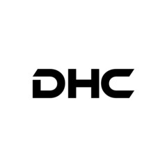 DHC letter logo design with white background in illustrator, vector logo modern alphabet font overlap style. calligraphy designs for logo, Poster, Invitation, etc.