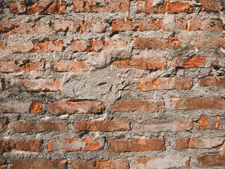 loft style wall with orange bricks