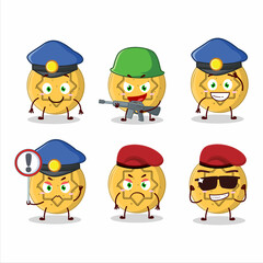 A dedicated Police officer of dalgona candy flower mascot design style